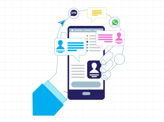 Accelerate Marketing, Sales, Service using SMS, Text Messaging & WhatsApp Messenger App